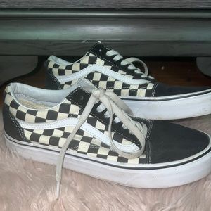 Old Skool Black Checkerboard Vans